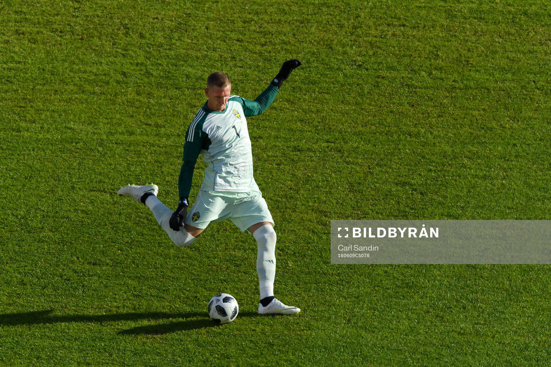 Goalkeeper Robin Olsen of Sweden