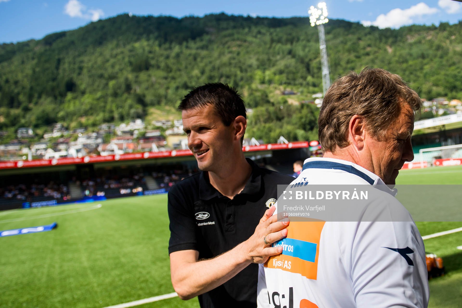 Eirik Bakke, head coach of Sogndal, and Bjarne Berntsen,