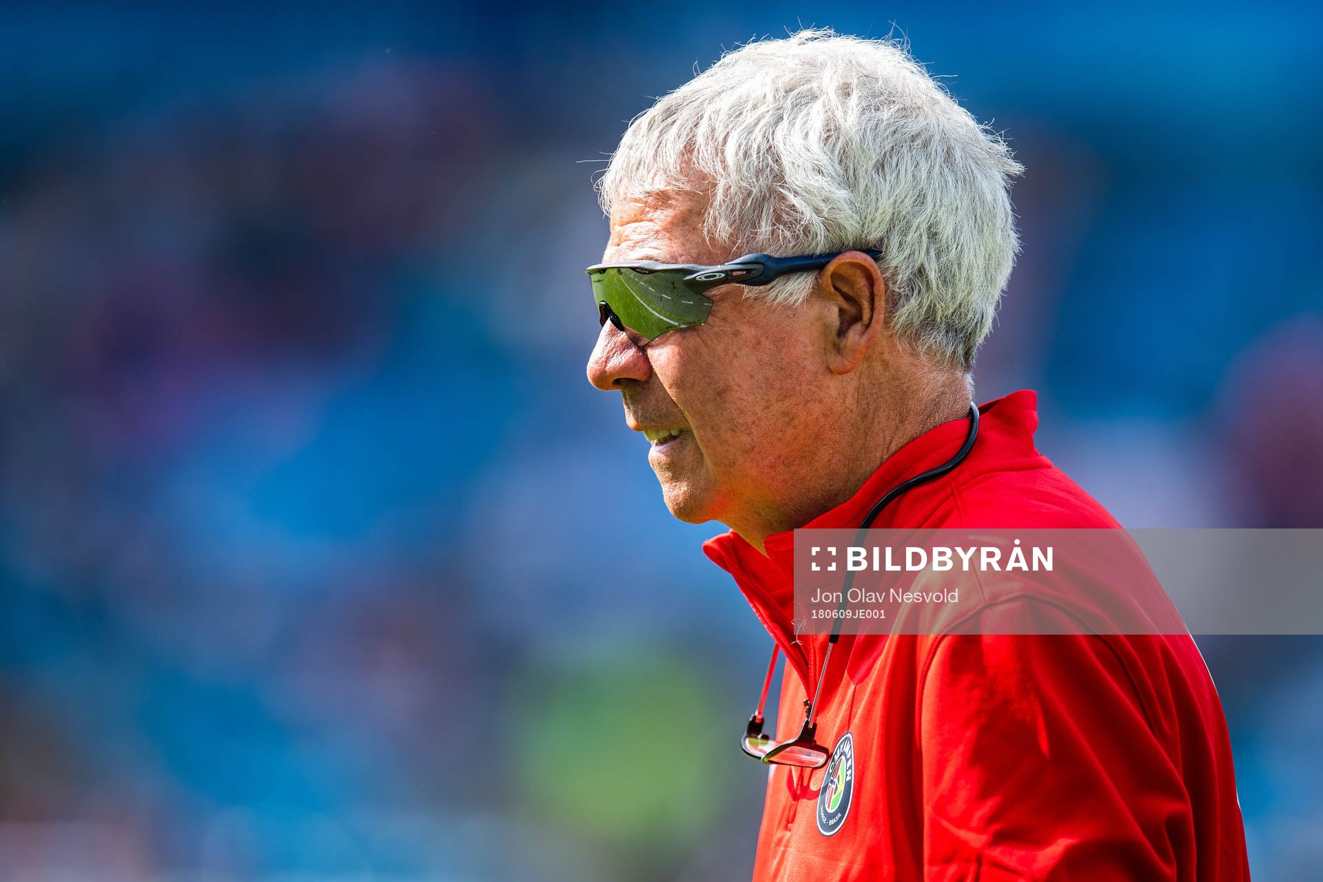 Egil Drillo Olsen, head coach of Norway