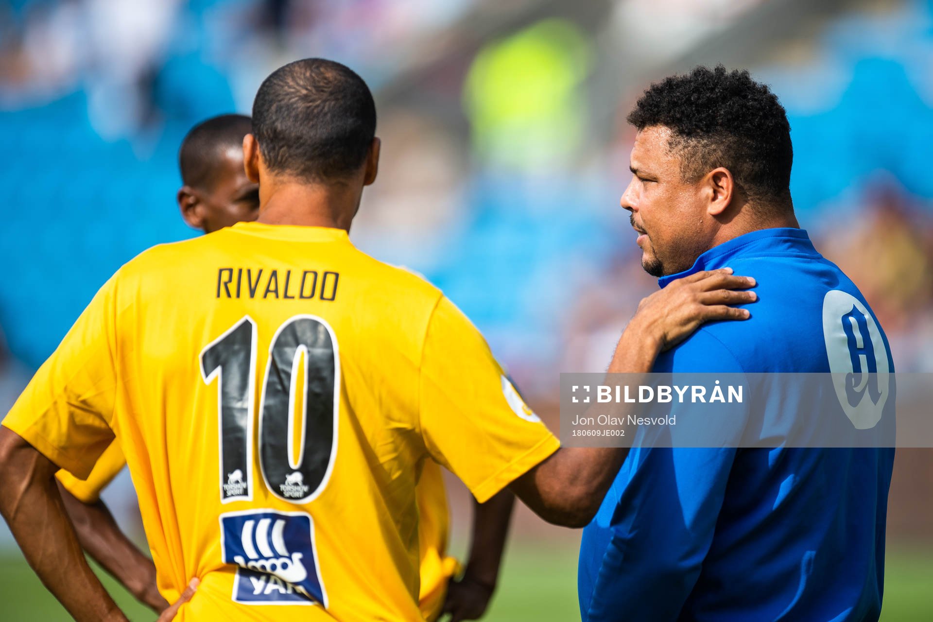 Rivaldo and Ronaldo, head coach of Brazil