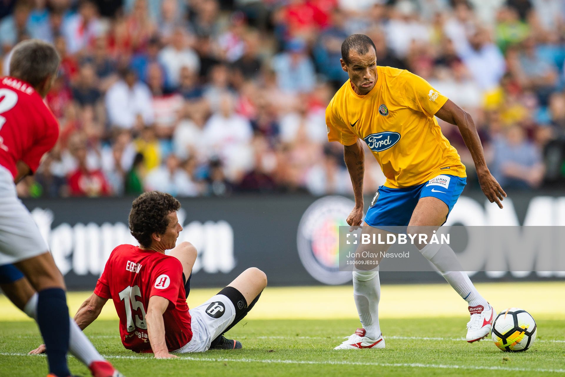 Rivaldo of Brazil in action during the Omkampen match between Norway 1998 and Brazil 1998 on June 9, 2018 in Oslo.
