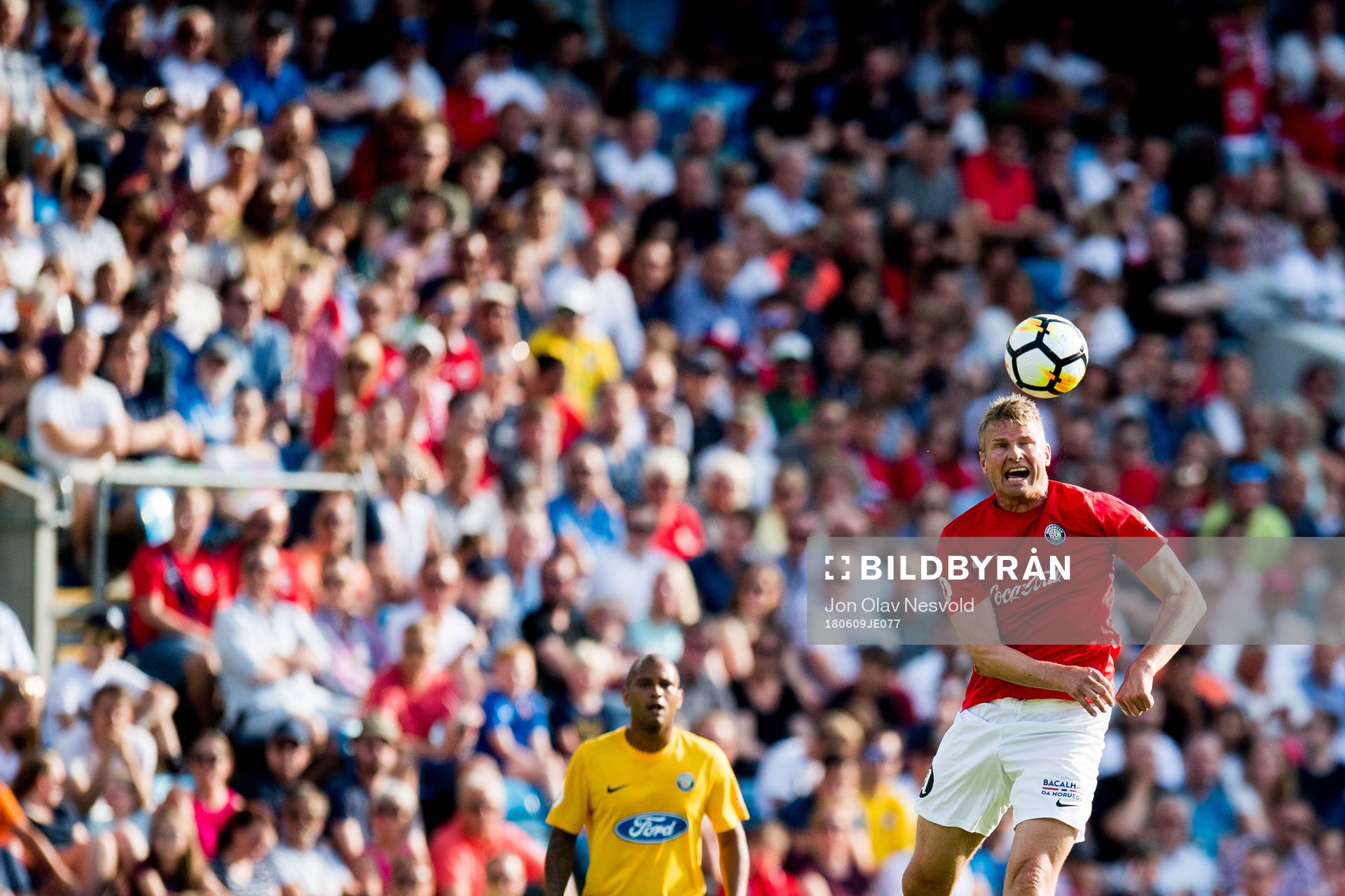 Jostein Flo of Norway during the Omkampen match between Norway 1998 and Brazil 1998 on June 9, 2018 in Oslo.