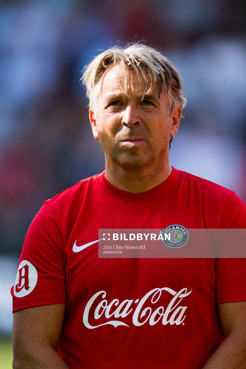Mini Jakobsen of Norway ahead of the Omkampen match between Norway 1998 and Brazil 1998 on June 9, 2018 in Oslo.