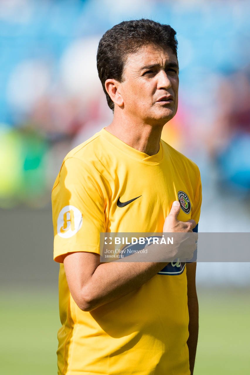 Bebeto of Brazil ahead of the Omkampen match between Norway 1998 and Brazil 1998 on June 9, 2018 in Oslo.