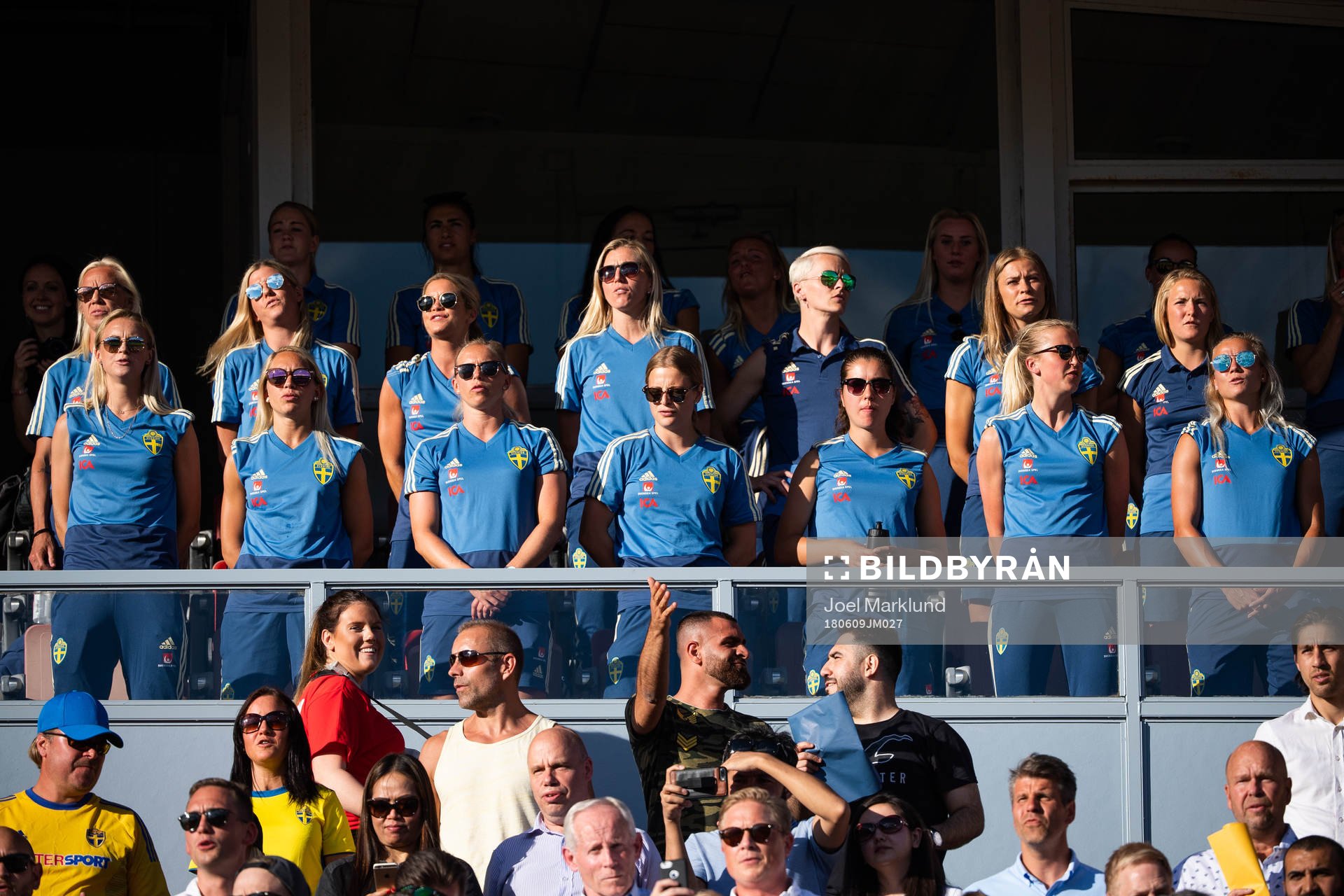 The Swedish Women´s National Team watches the