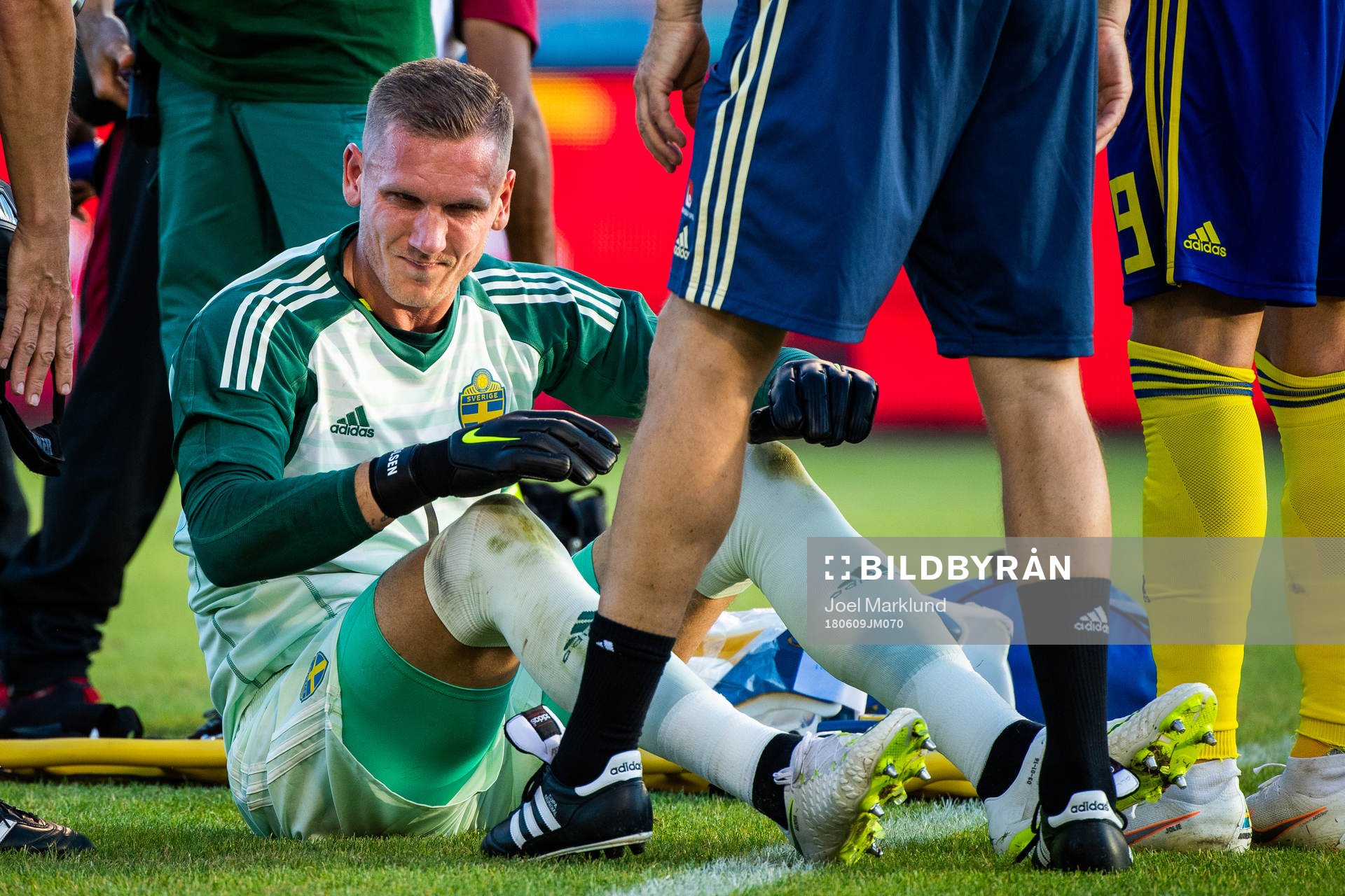 Goalkeeper Robin Olsen of Sweden