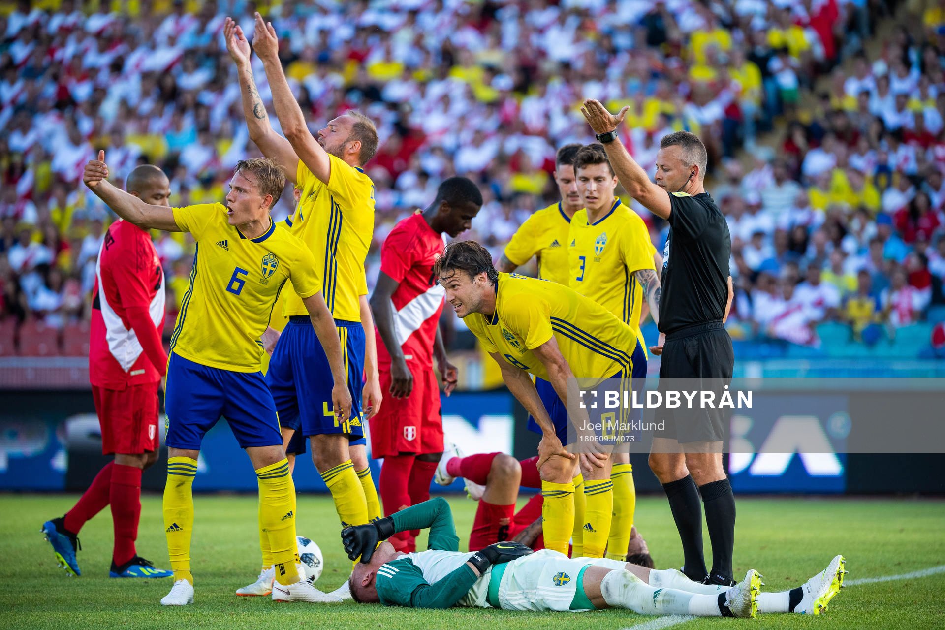 Ludwig Augustinsson, Andreas Granqvist and Albin Ekdal