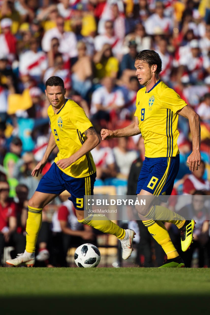 Marcus Berg and Albin Ekdal of Sweden