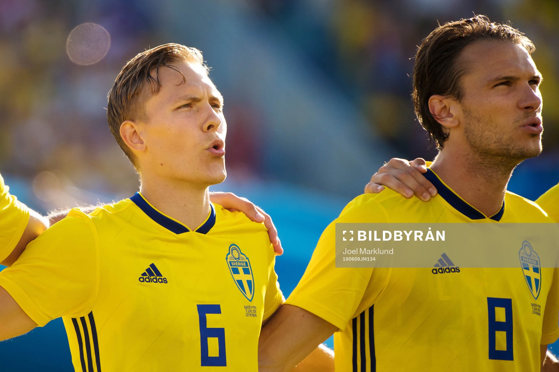 Ludwig Augustinsson and Albin Ekdal of Sweden