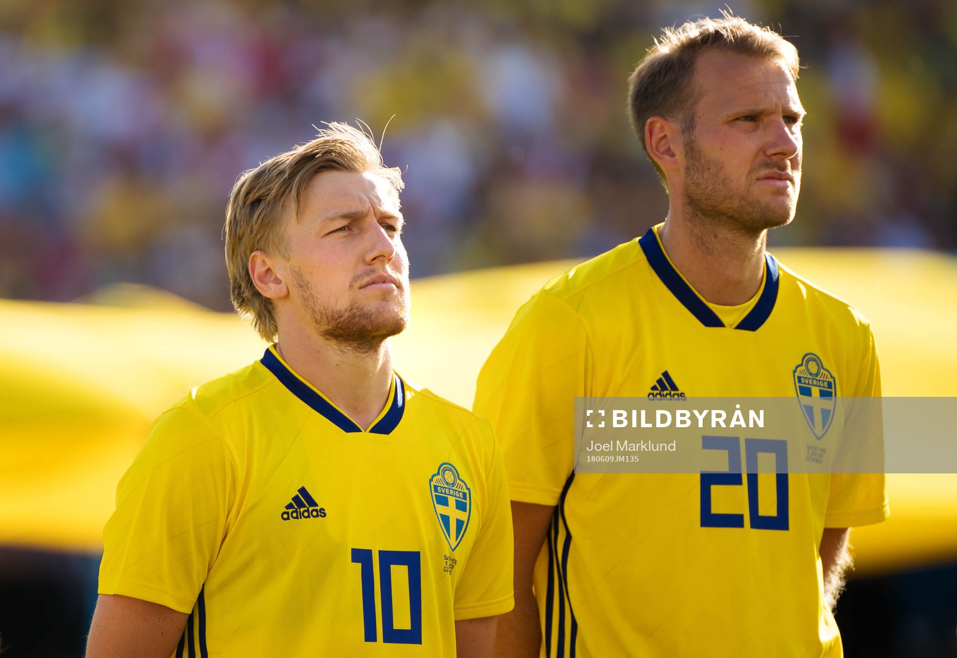 Emil Forsberg and Ola Toivonen of Sweden