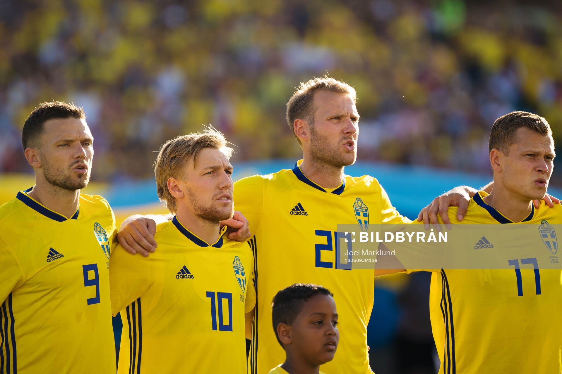 Marcus Berg, Emil Forsberg, Ola Toivonen and Viktor