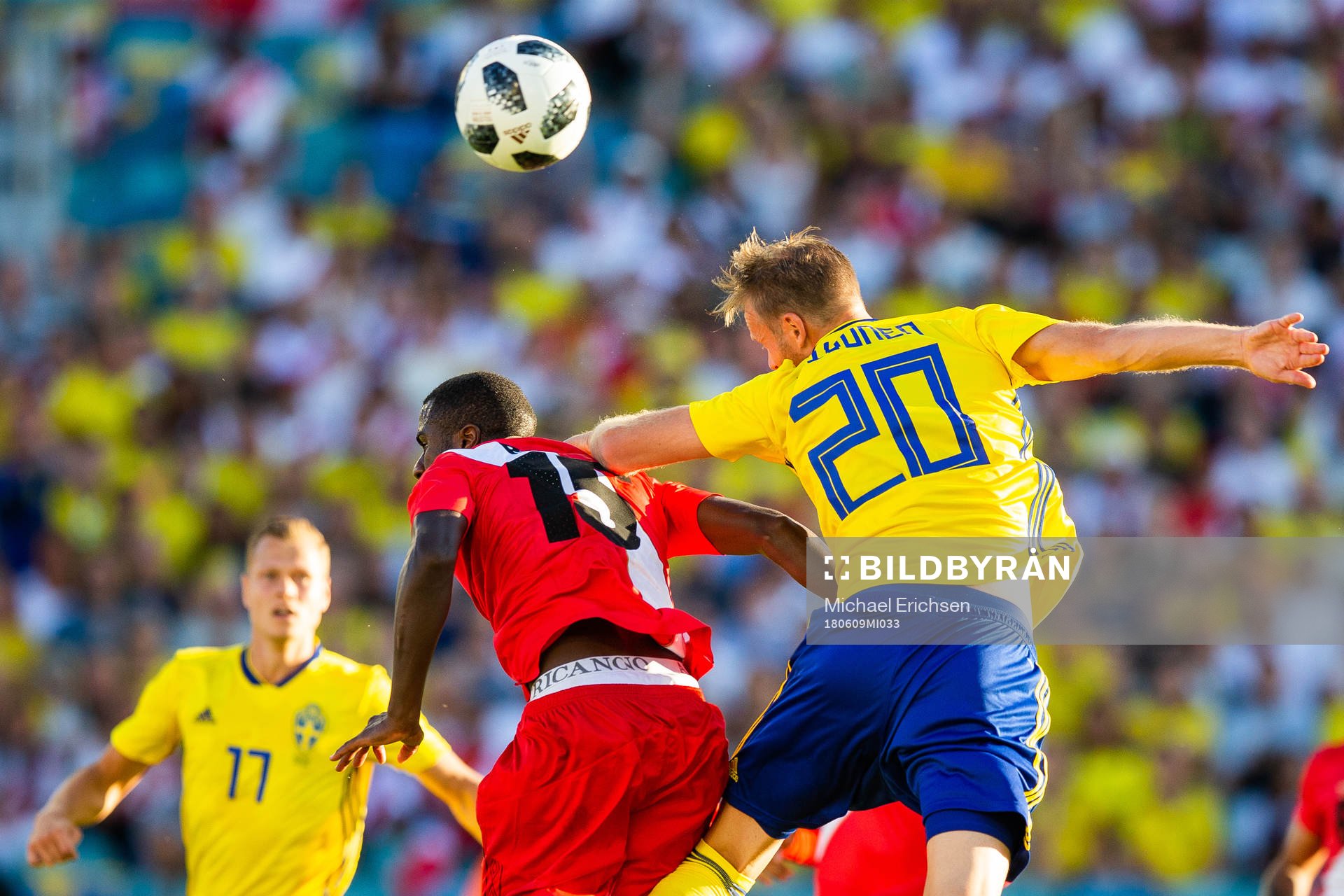 of PeruChristian Ramos of Peru competes for the ball with