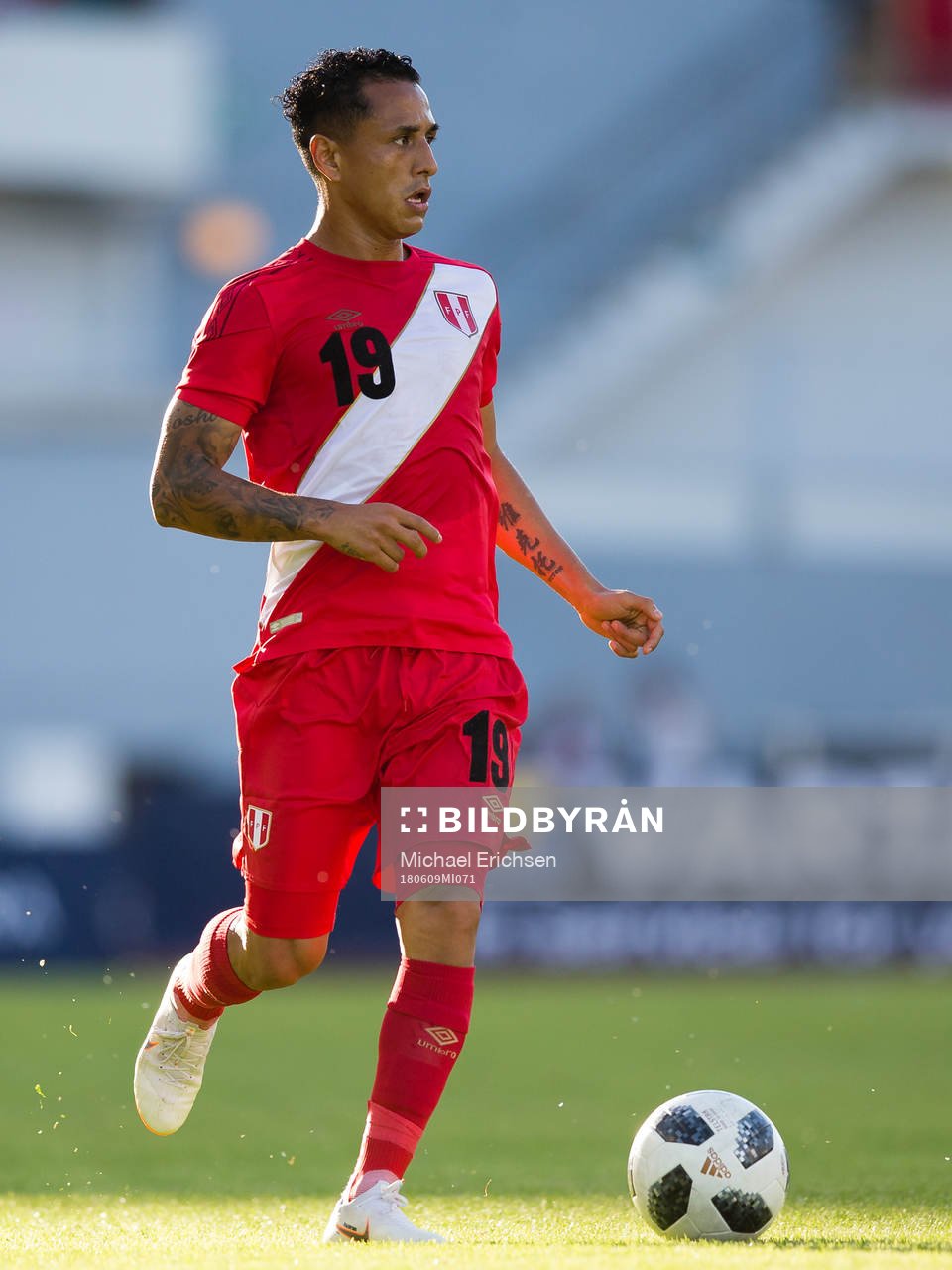 Yoshimar Yotun of Peru during the international friendly football match between Sweden and Peru on June 9, 2017 in Gothenburg.