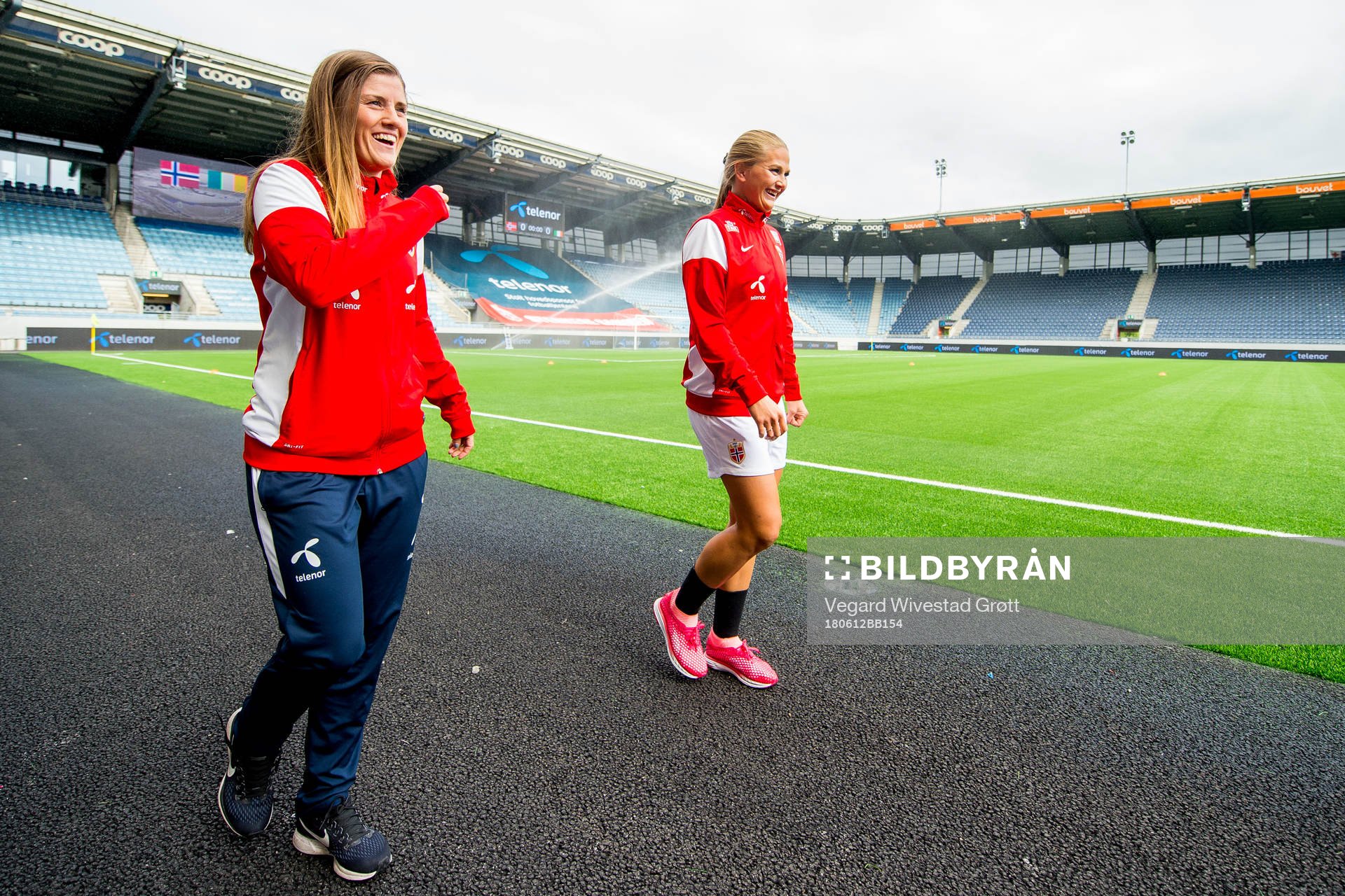 Maren Mjelde and Lisa-Marie Karlseng Utland of Norway