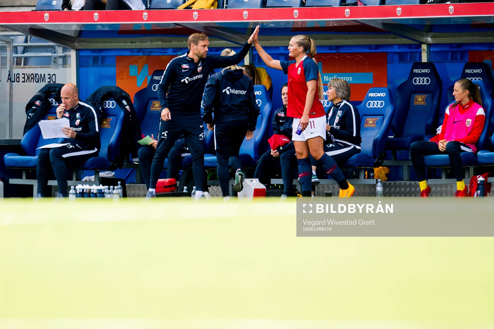 Lisa-Marie Karlseng Utland of Norway is being substituted