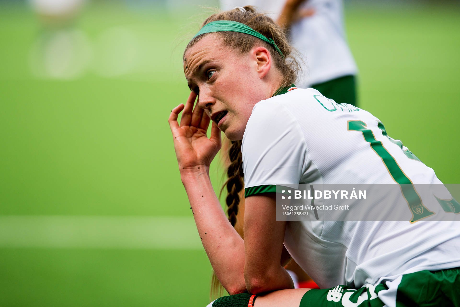 Claire O’Riordan of Ireland looks dejected
