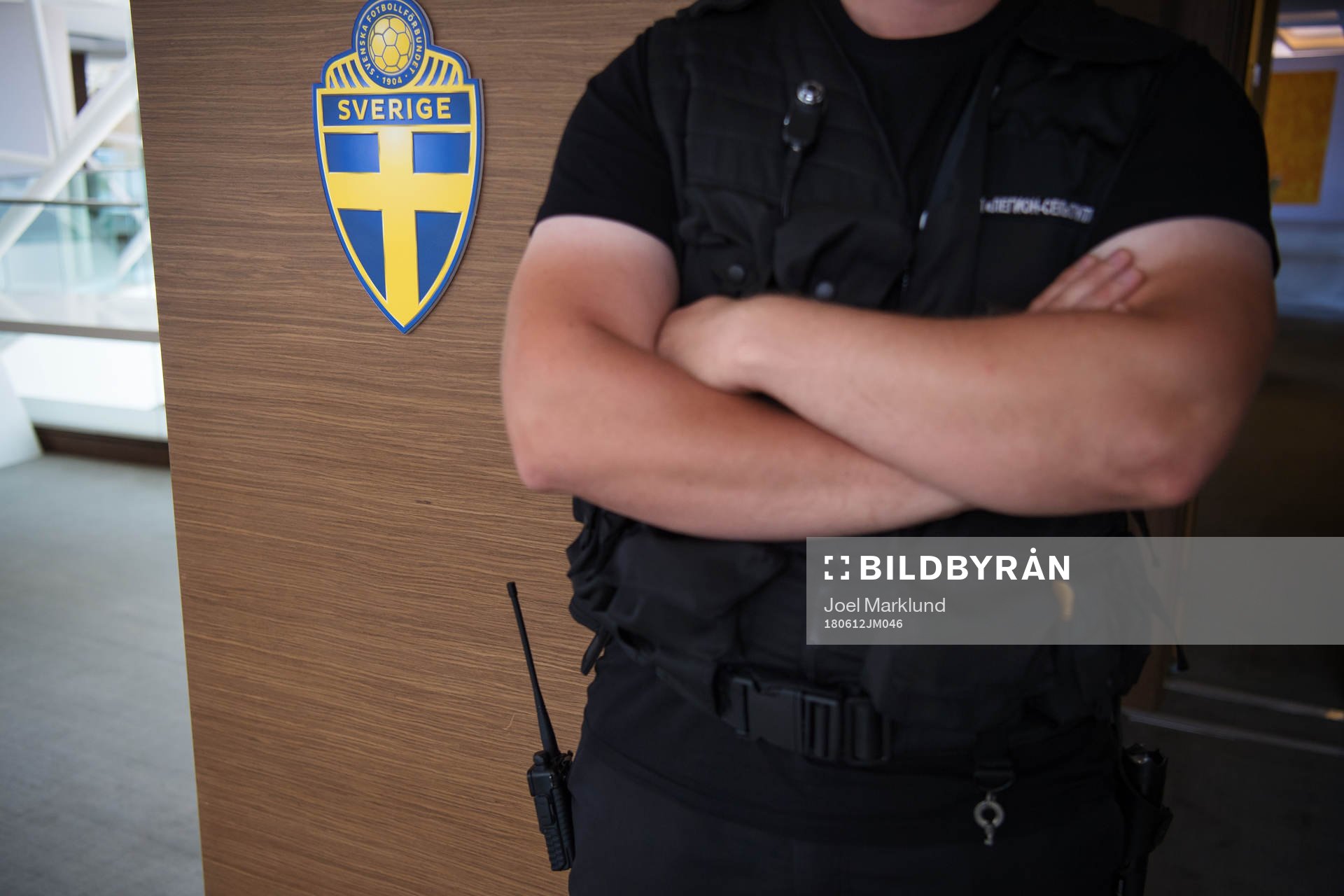 An agent from Russian security services FSB stands guard