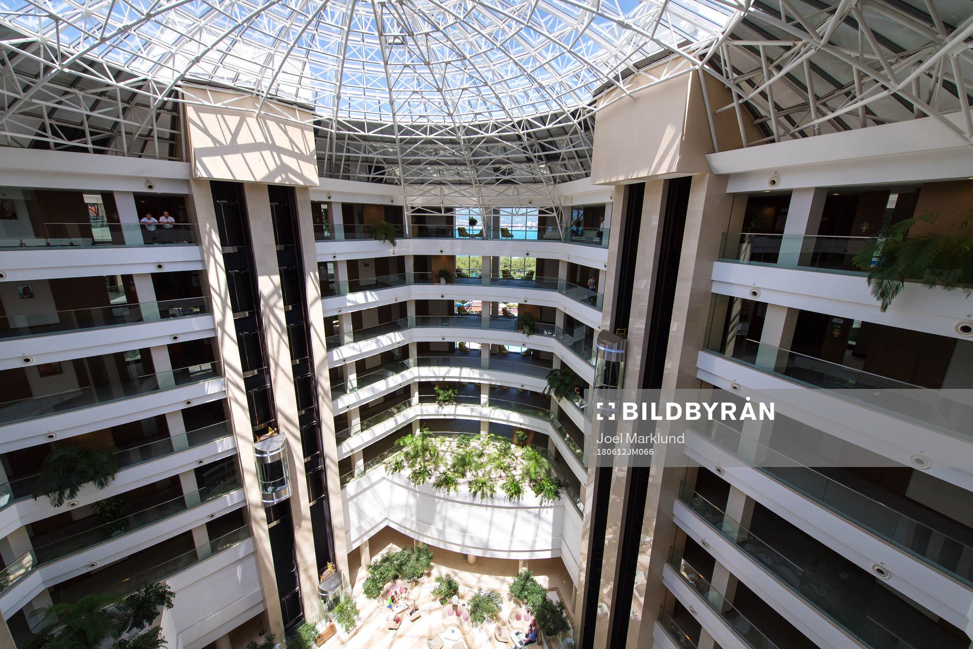 General view from inside the Kempinski Hotel
