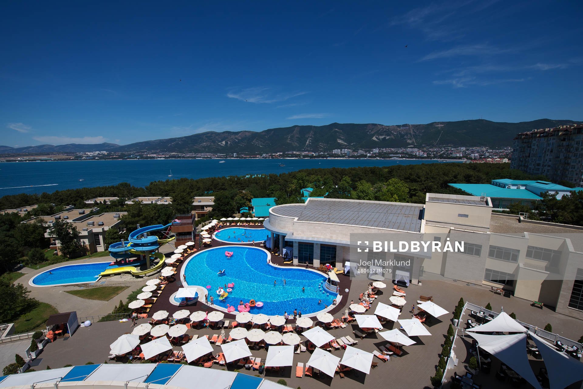 Swimming pools at the Kempinski Hotel