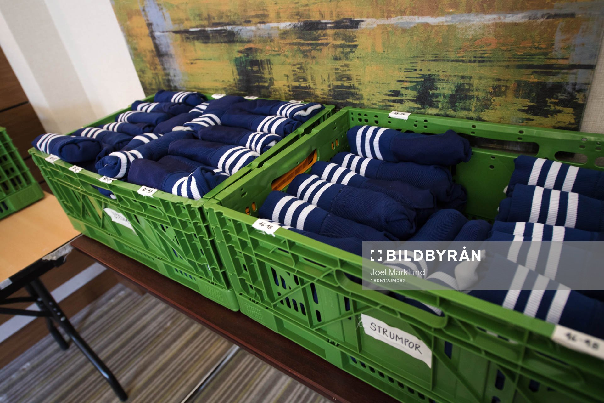 Storage for socks at Kempinski Hotel