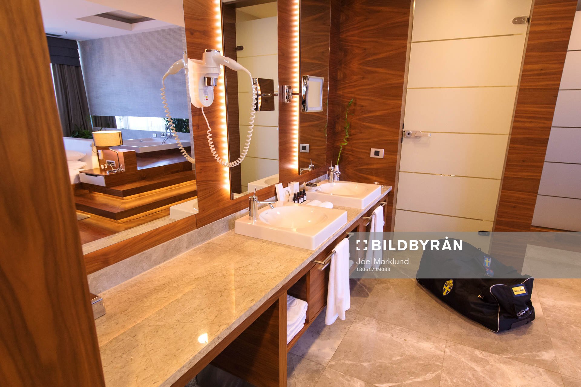View inside a bathroom at Kempinski Hotel