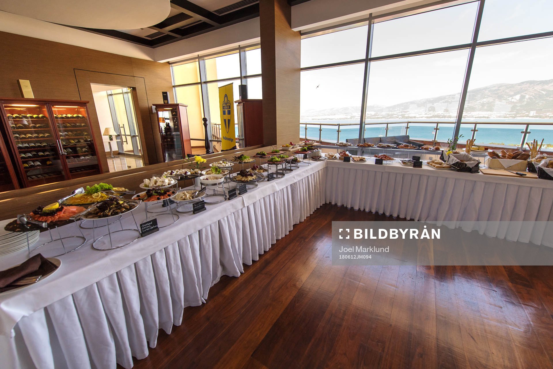 Food in a dining room