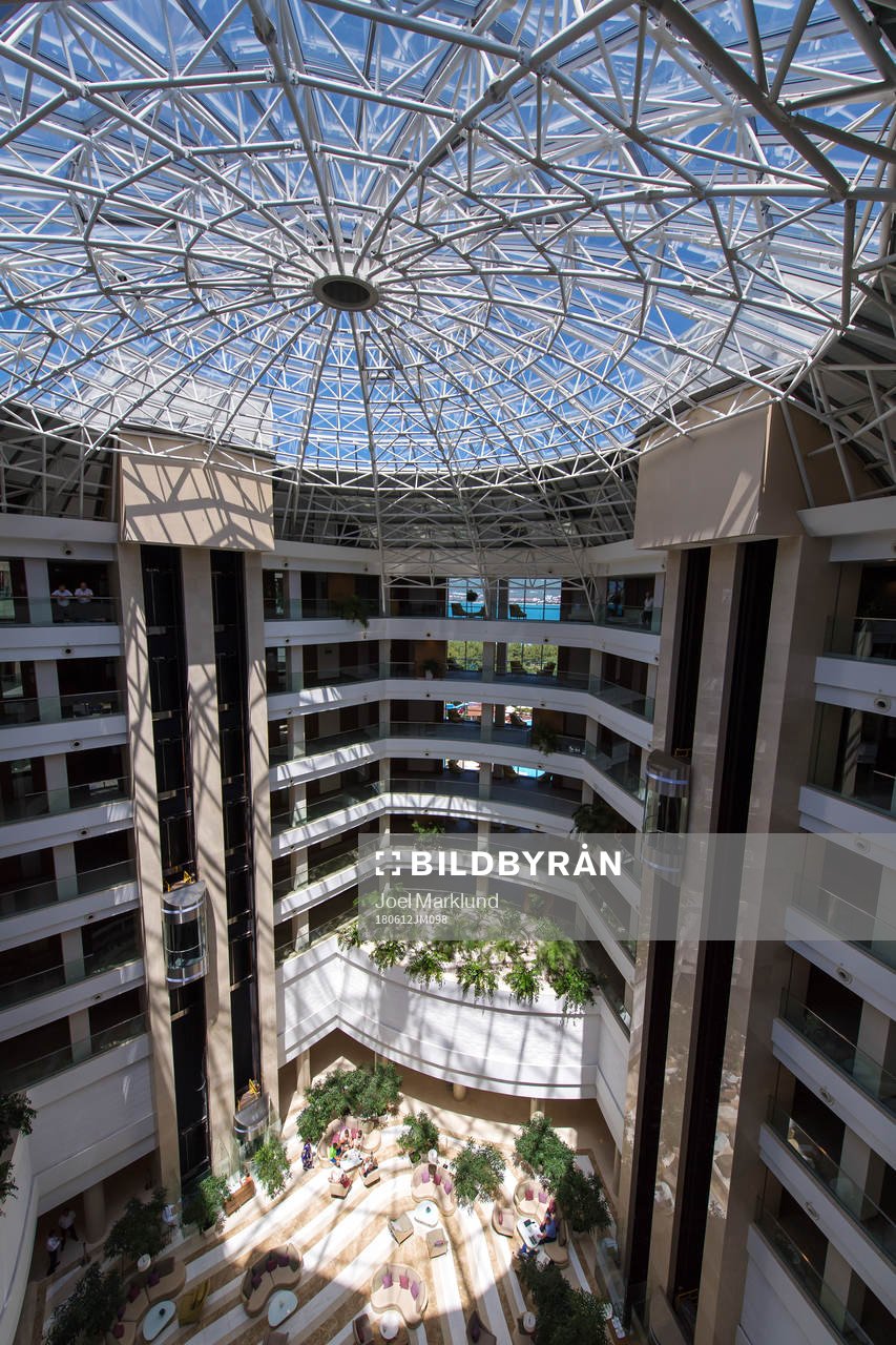 General view from inside the Kempinski Hotel