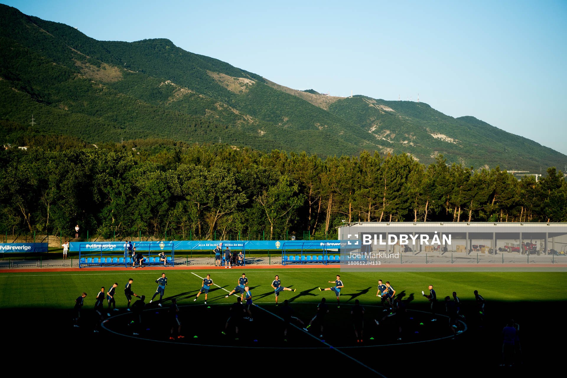 General view of the Swedish national football team