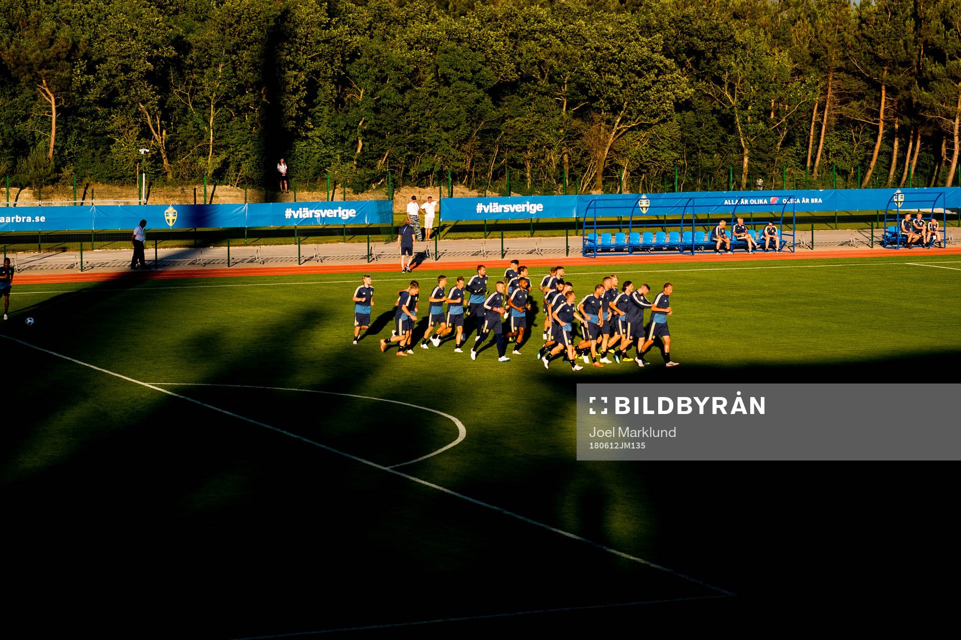 General view of the Swedish national football team