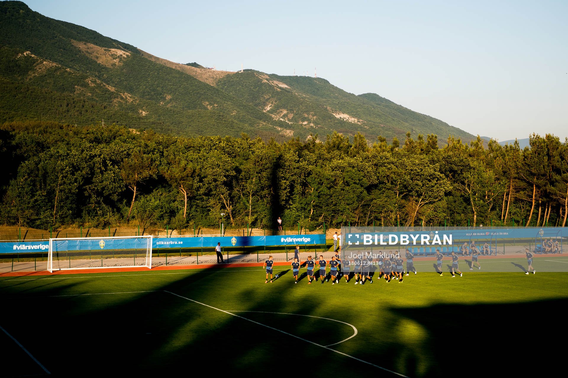General view of the Swedish national football team