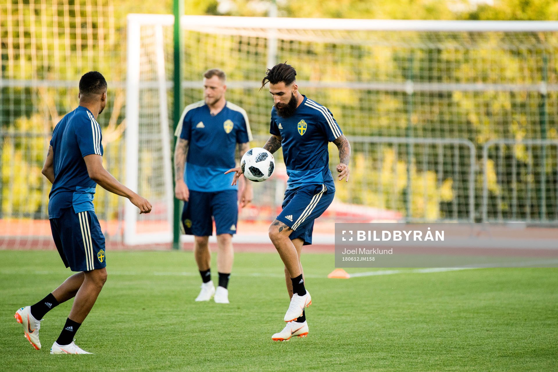 Martin Olsson and Jimmy Durmaz of the Swedish national