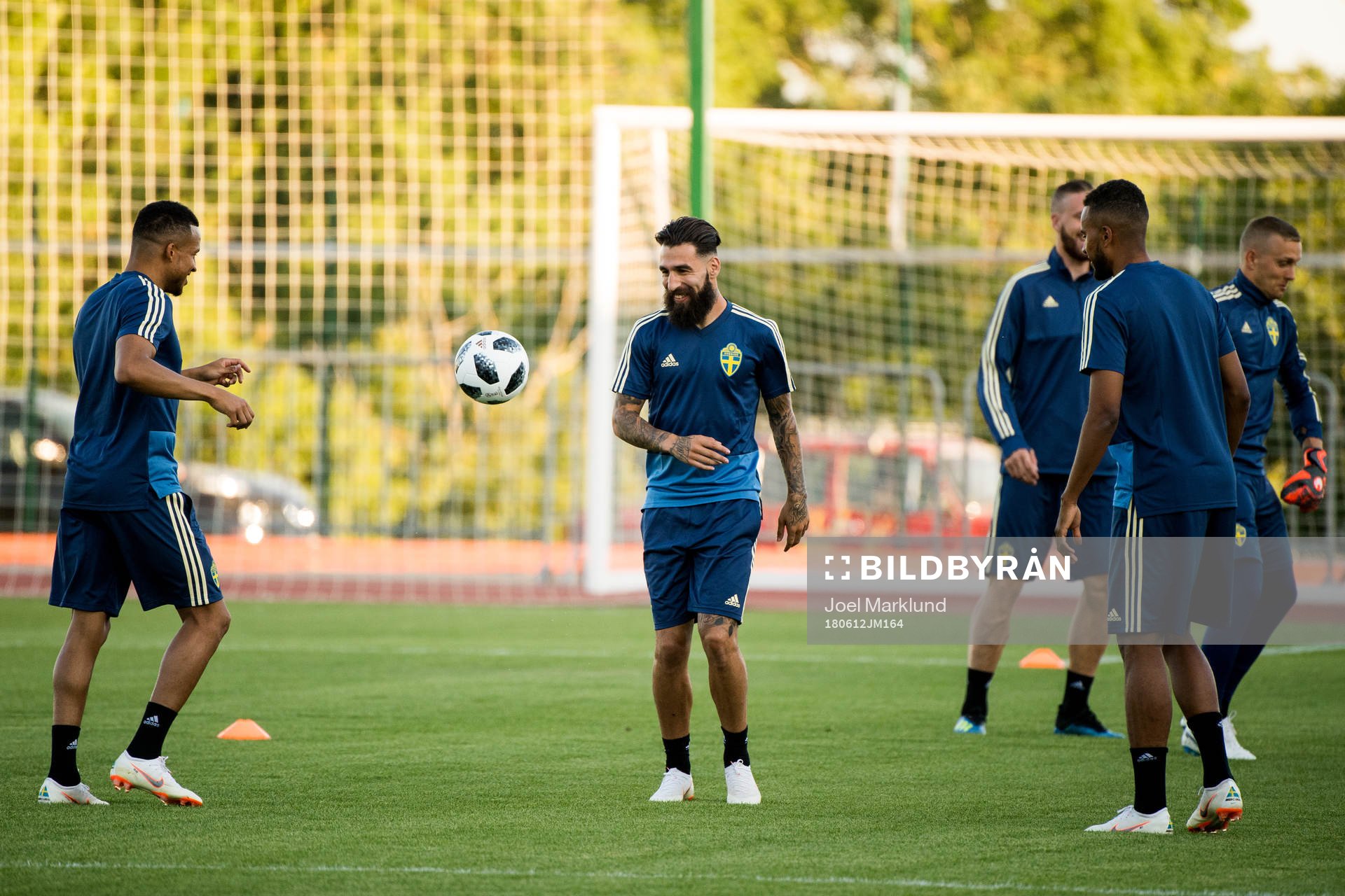 Martin Olsson and Jimmy Durmaz of the Swedish national