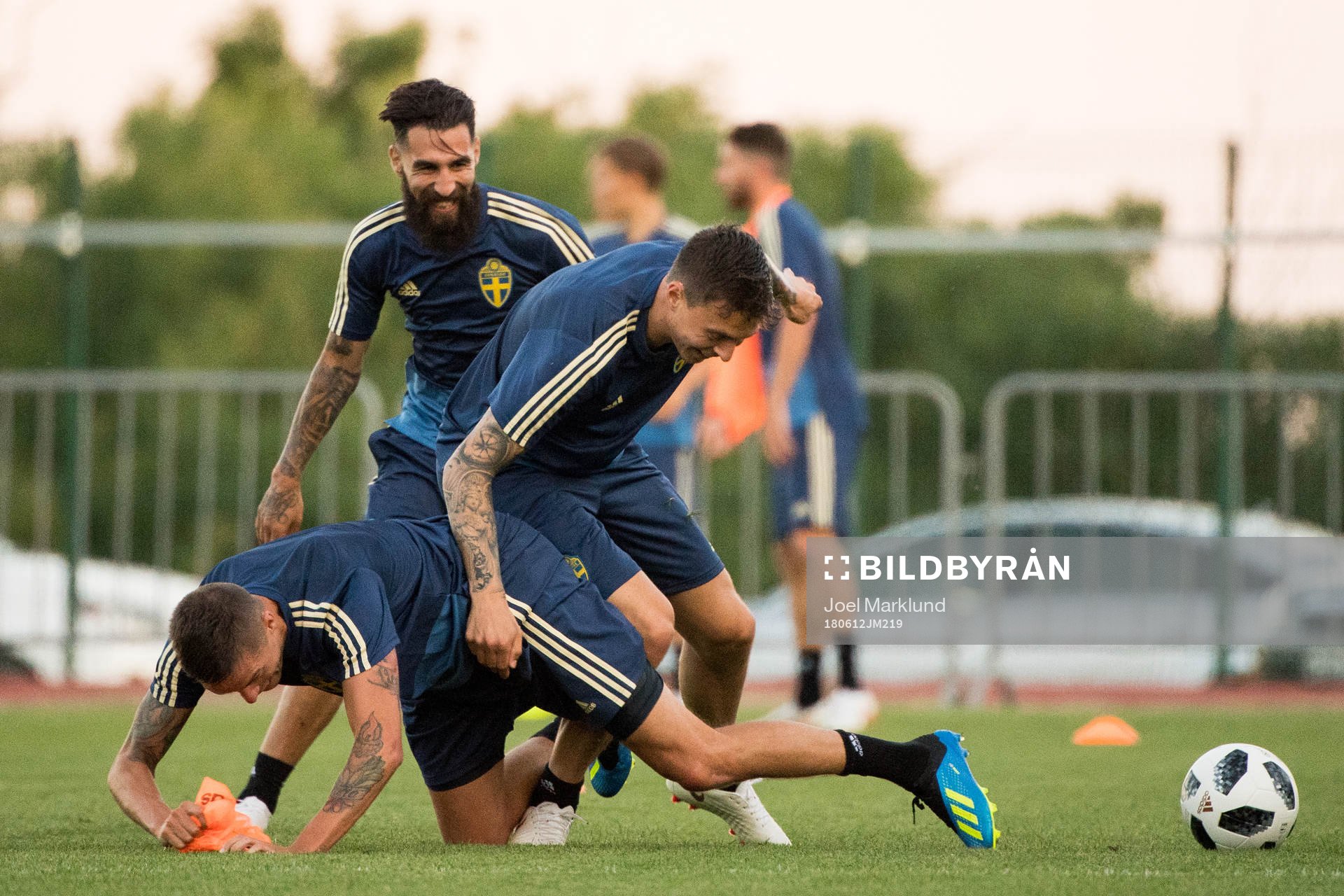 Mikael Lustig, Jimmy Durmaz and Victor Nilsson Lindelöf of