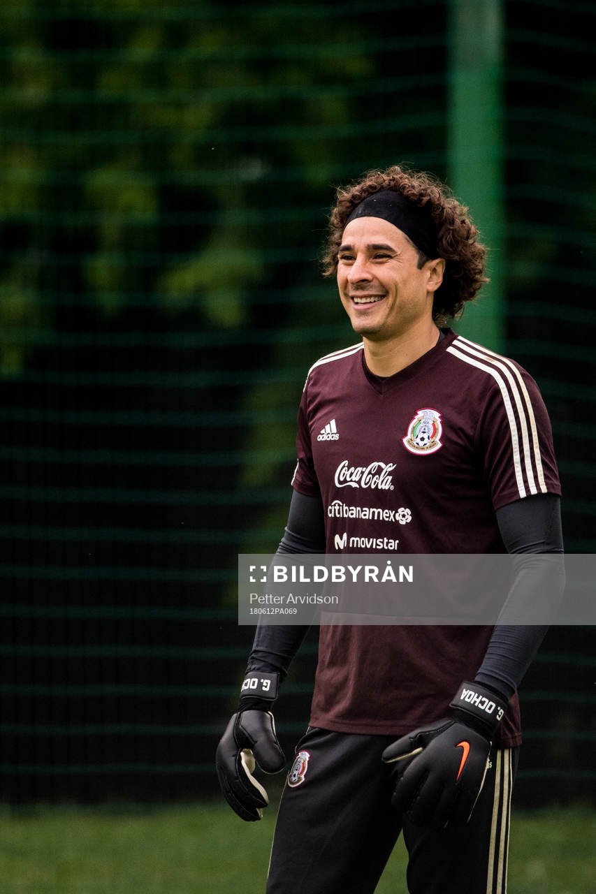 Goalkeeper Guillermo Ochoa of Mexico