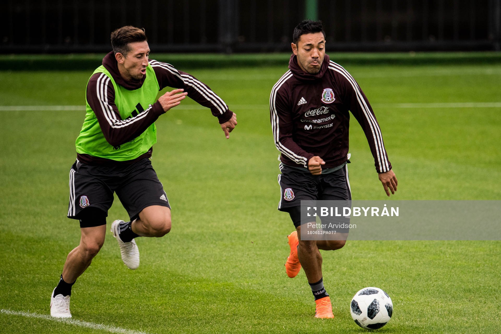 Hector Herrera and Marco Fabian of Mexico