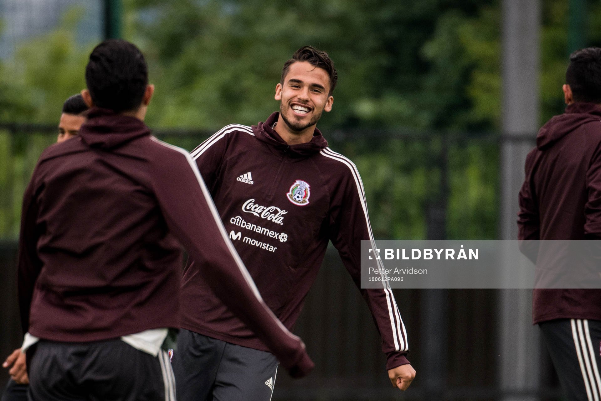 Diego Reyes of Mexico during a practice session ahead of the 2018 FIFA World Cup on June 12, 2018 in Moscow.