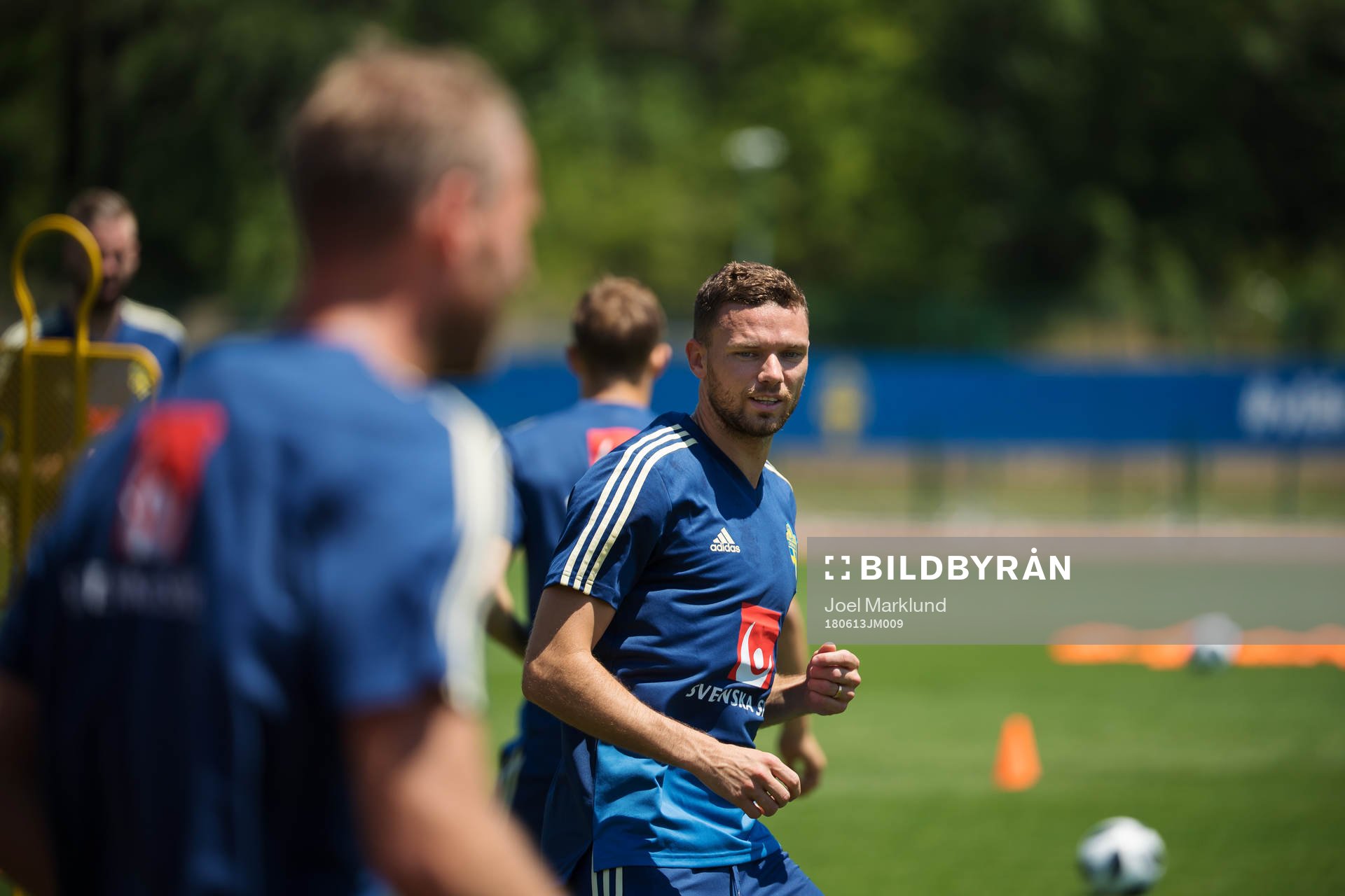 Marcus Berg of the Swedish national football team at a