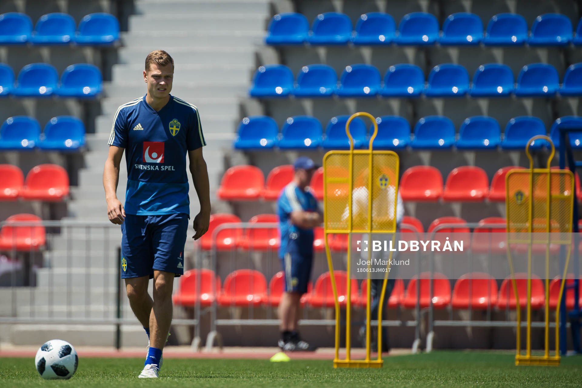 Viktor Claesson of the Swedish national football team at a