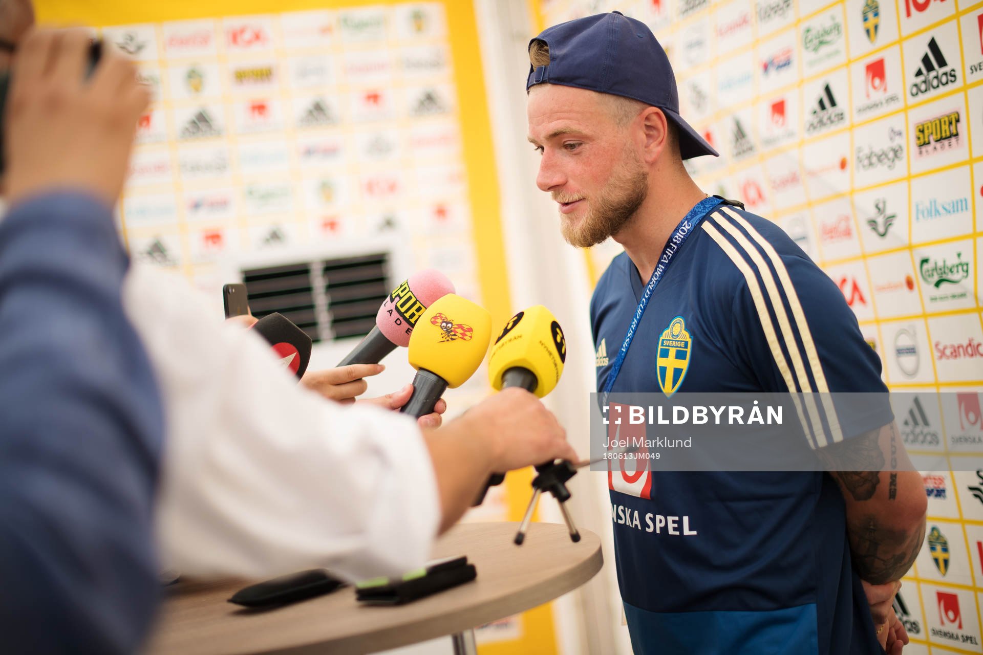 John Guidetti of the Swedish national football team is
