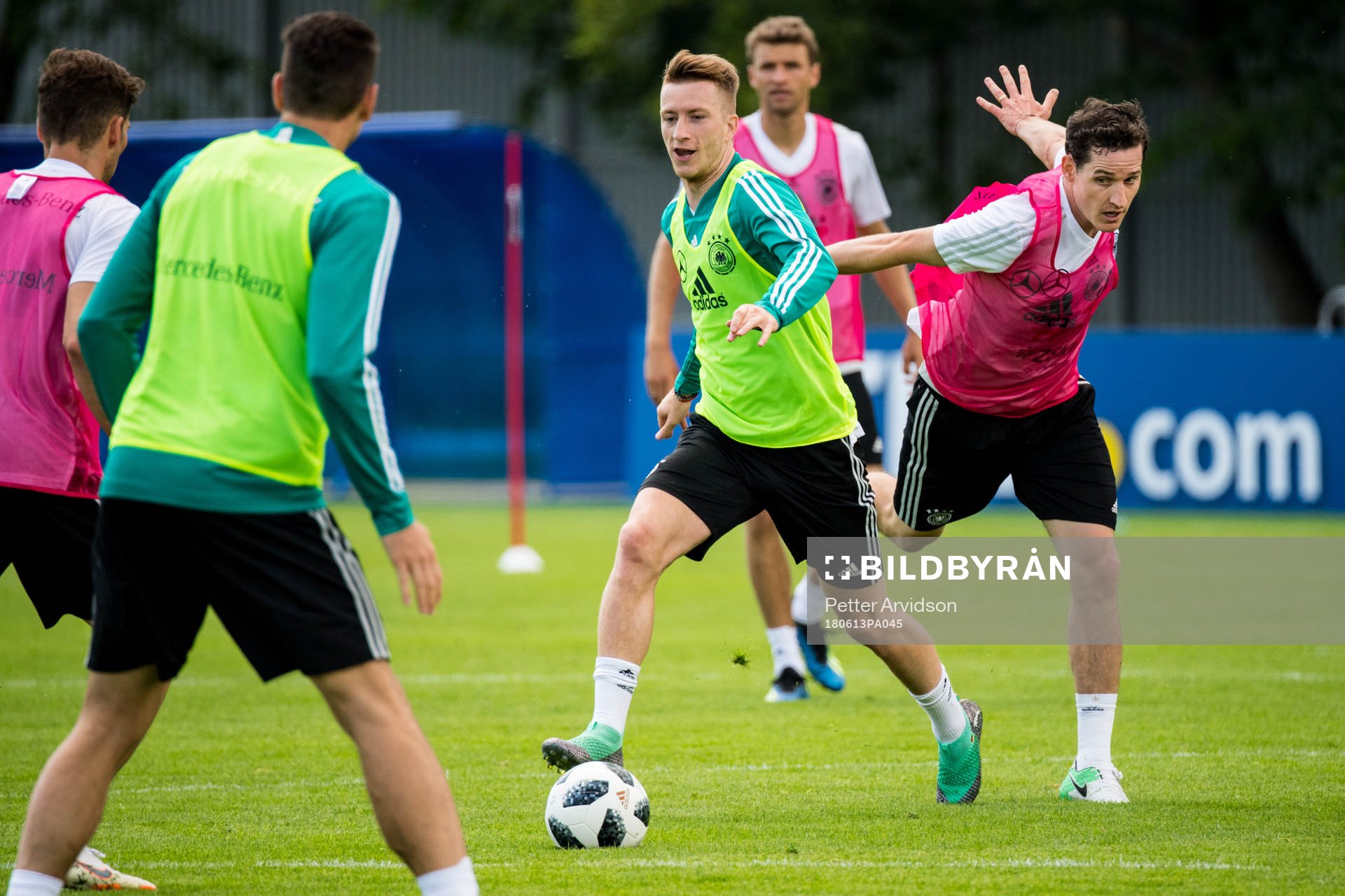 Marco Reus and Sebastian Rudy of Germany