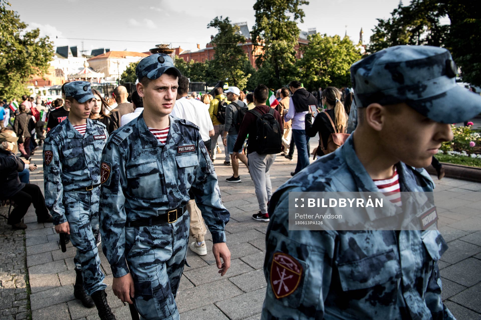 Military at the streets in Moscow