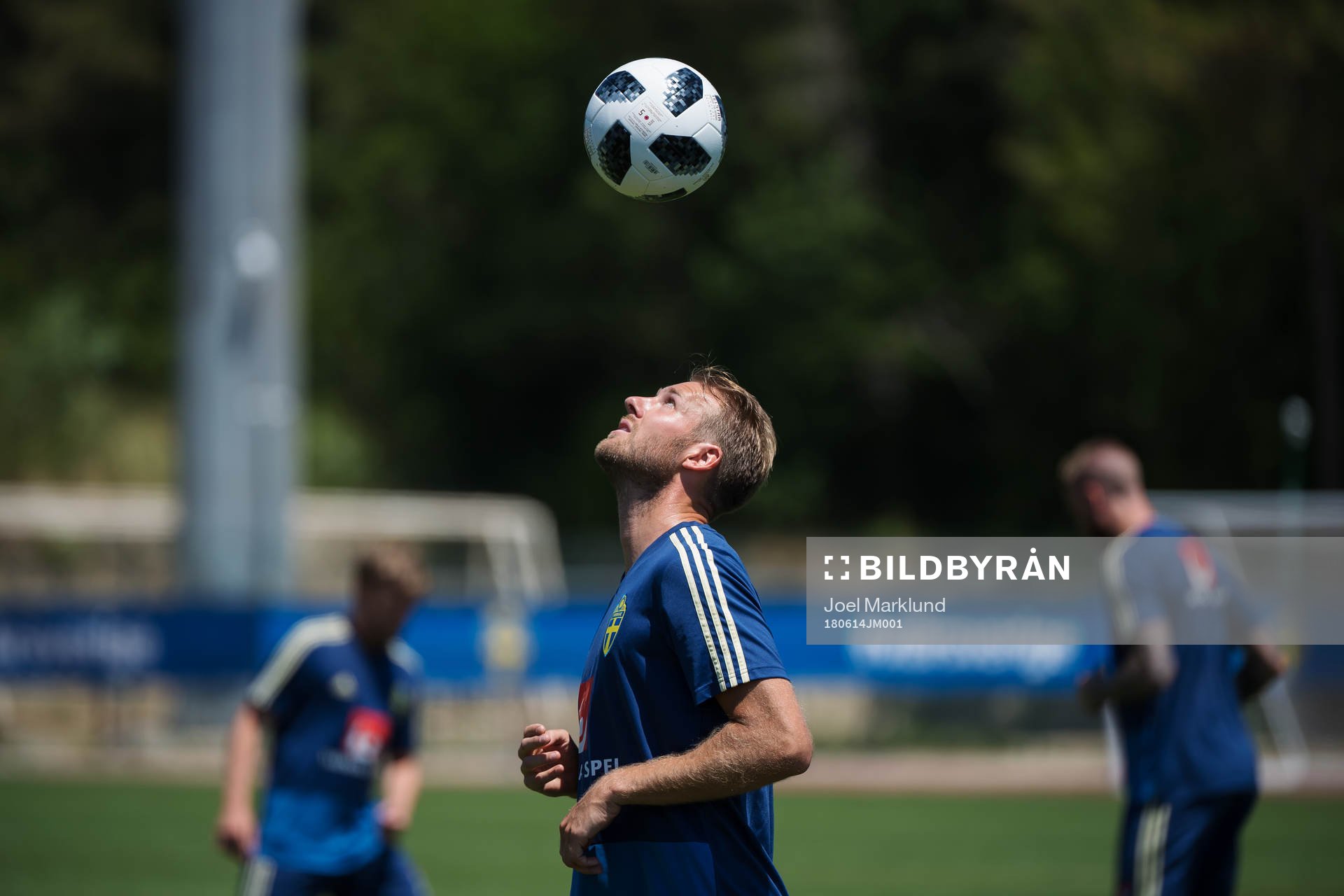 Ola Toivonen of the Swedish national football team at a
