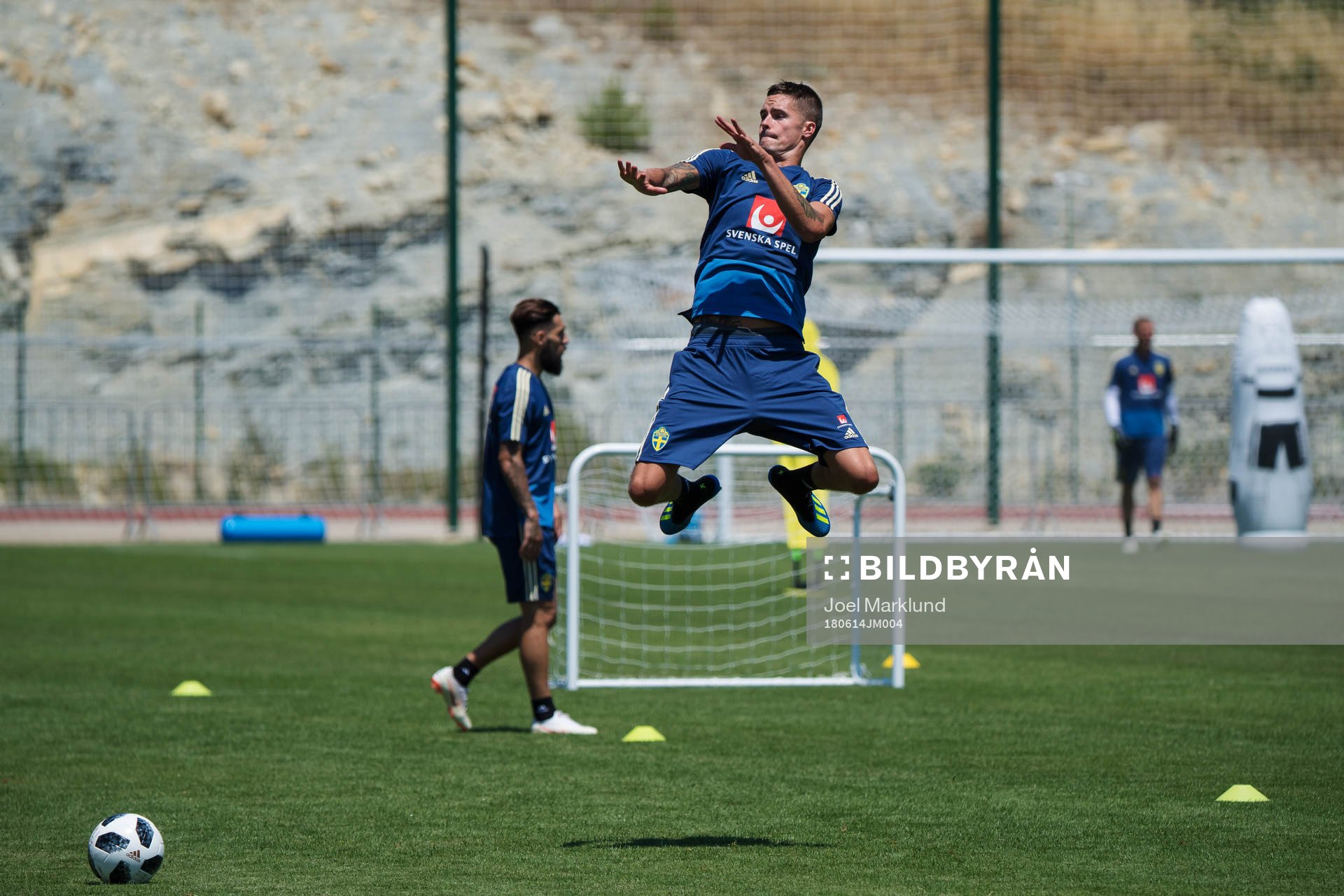 Mikael Lustig of the Swedish national football team at a