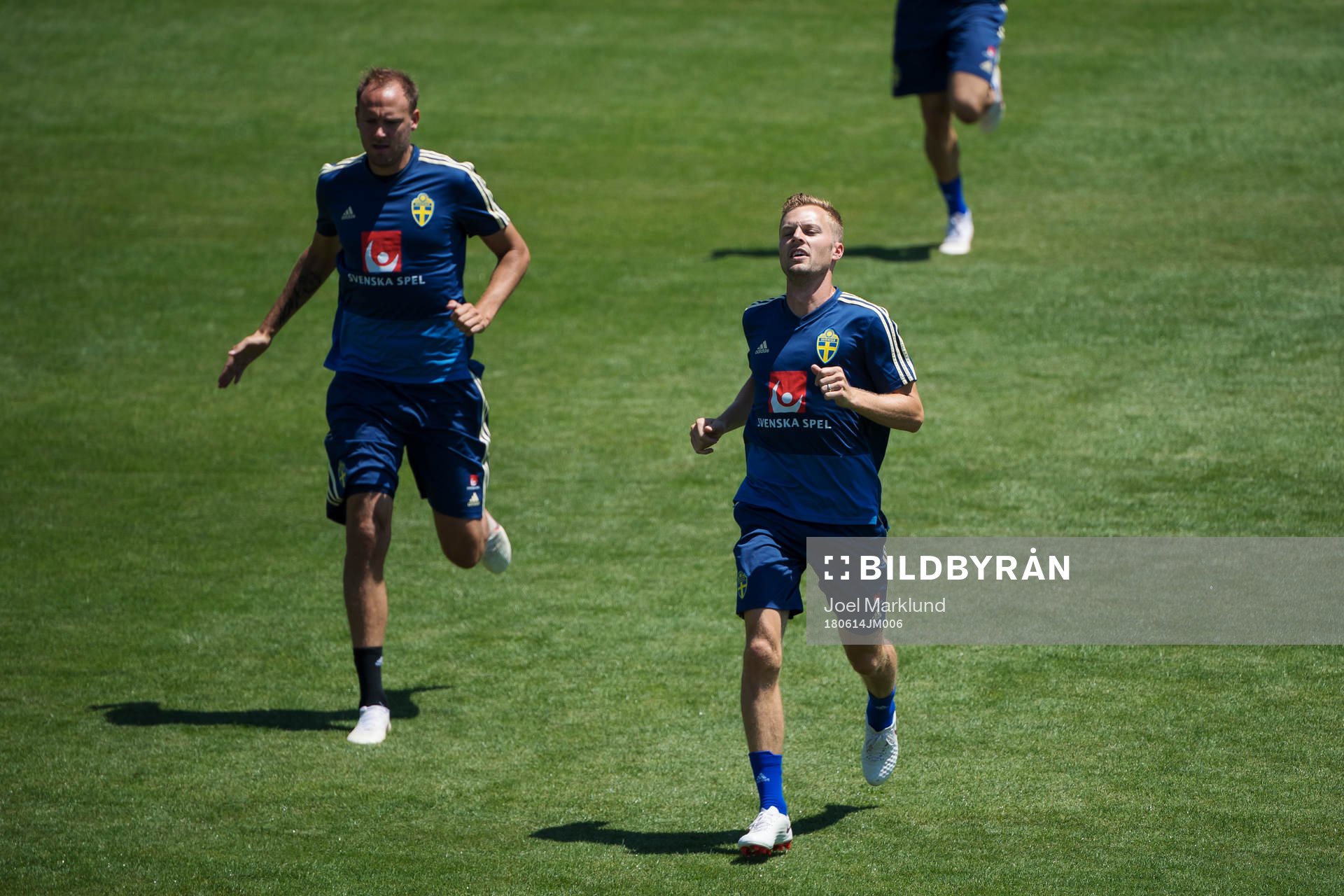 Andreas Granqvist and Sebastian Larsson of the Swedish