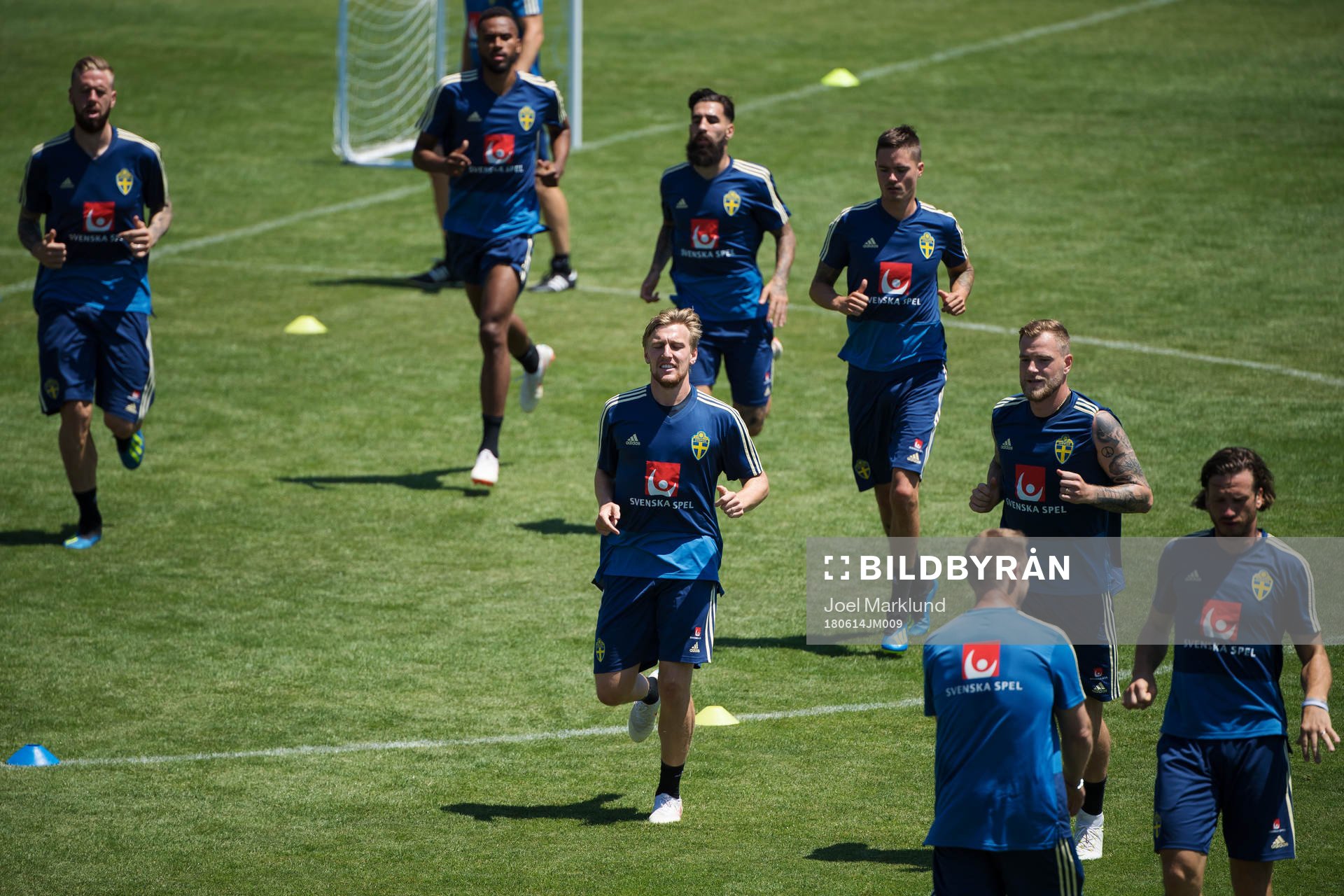 Emil Forsberg and John Guidetti runs together with