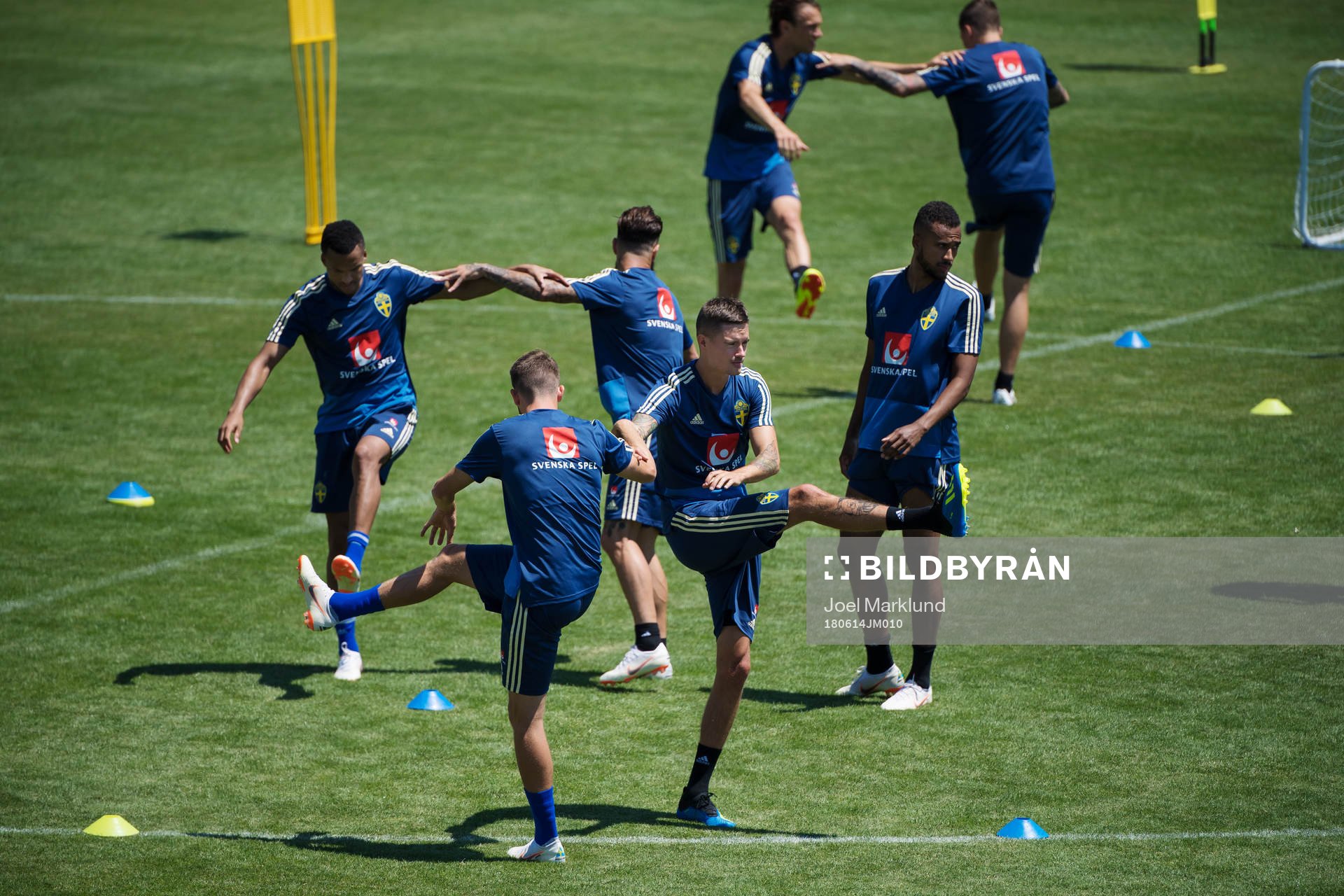 Mikael Lustig of the Swedish national football team at a