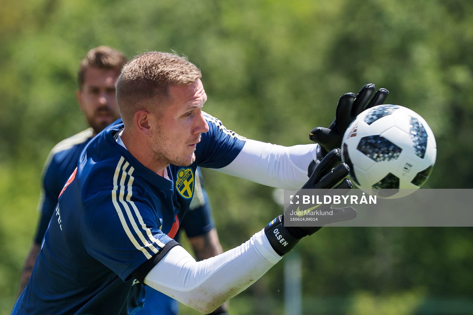 Goalkeeper Robin Olsen of the Swedish national football