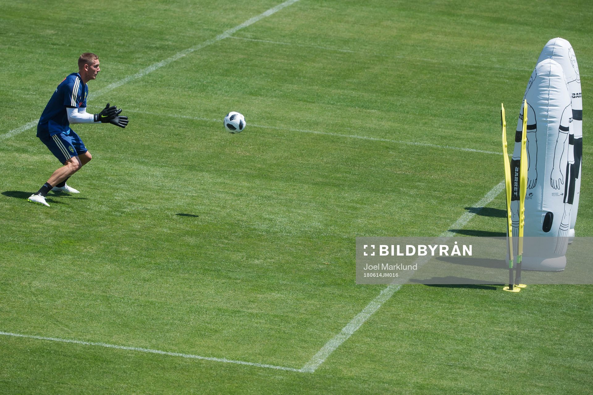 Goalkeeper Robin Olsen of the Swedish national football