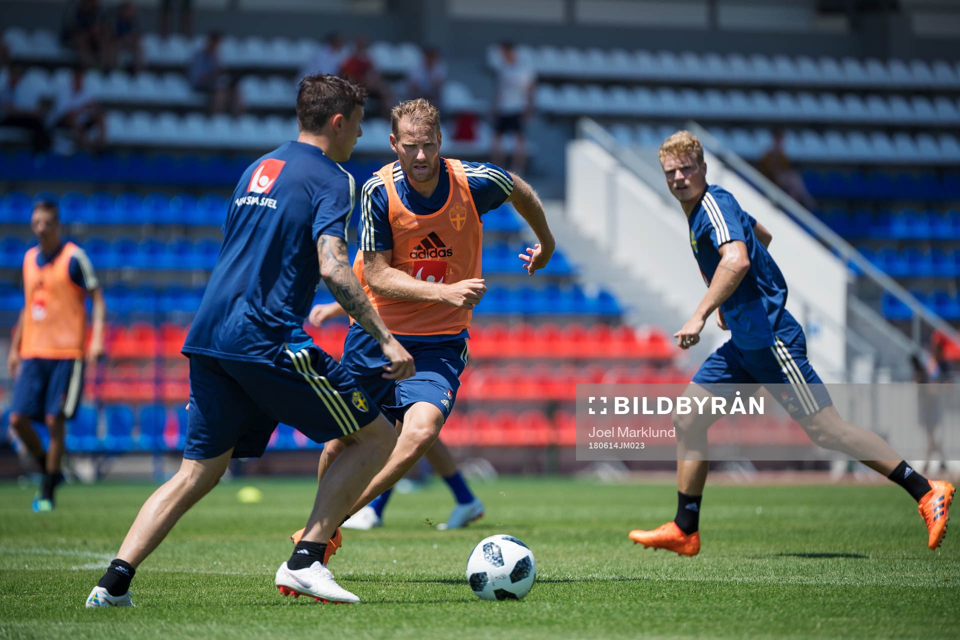 Ola Toivonen of the Swedish national football team at a