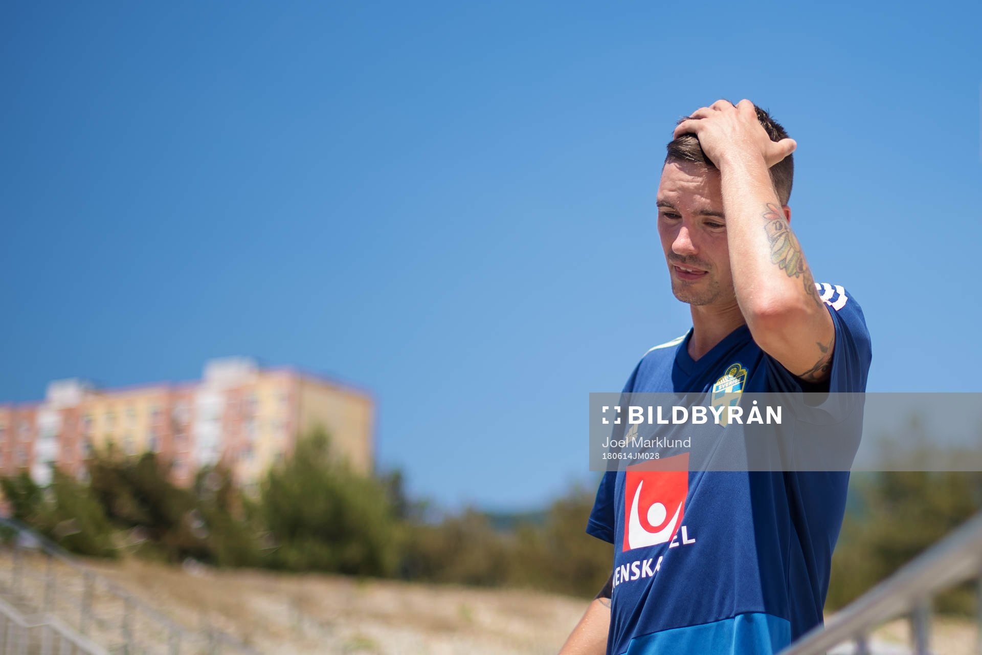 Mikael Lustig of the Swedish national football team